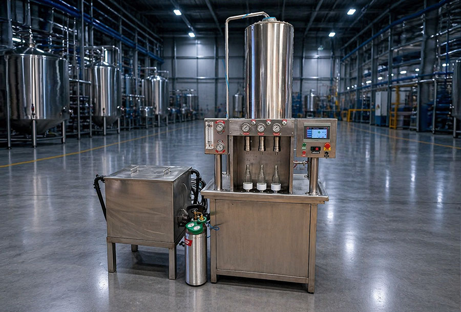 Máquina carbonatadora GAS3V Vulcanus — Nivel Medio 300 BPH