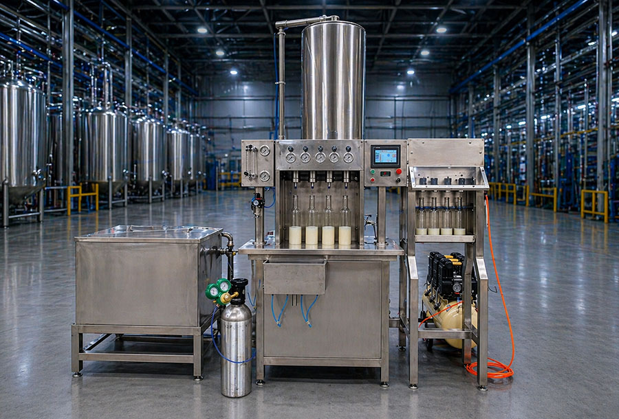 Máquina carbonatadora GAS4V Vulcanus — Industrial 400 BPH